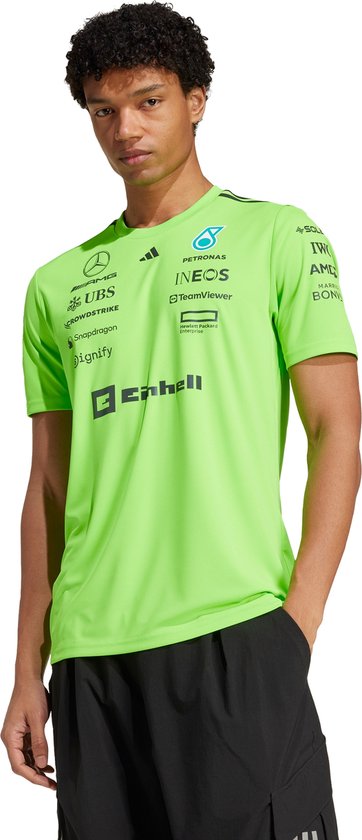 adidas Performance MERCEDES - AMG PETRONAS FORMULA ONE TEAM SET UP T-SHIRT - Heren - Groen- S van Adidas