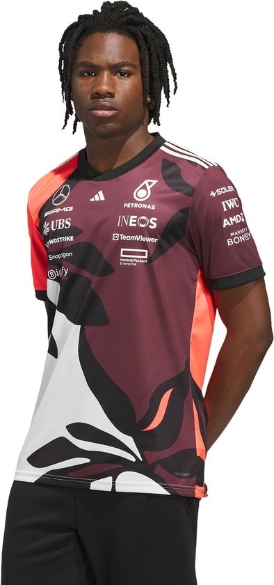 adidas Performance Mercedes - AMG Petronas Formula One Team Summer Pack Coureursshirt - Heren - Bordeaux van Adidas