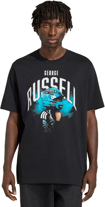 adidas Performance MERCEDES - AMG PETRONAS FORMULE 1 TEAM GEORGE RUSSELL GRAPHIC T-SHIRT - Heren - Zwart van Merkloos