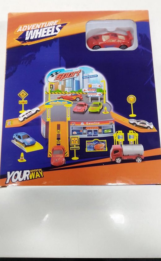 ADVENTURE WHEELS YOUR ADVENTURE WAY TANKSTATION SPEELSET van Adventure Wheels