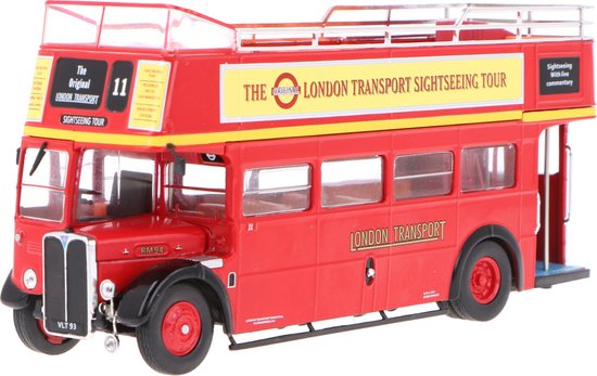 AEC Regent RT London Double-decker bus Open Top Ixo Modelauto 1:43 1950 BUS018 Schaalmodel van IXO