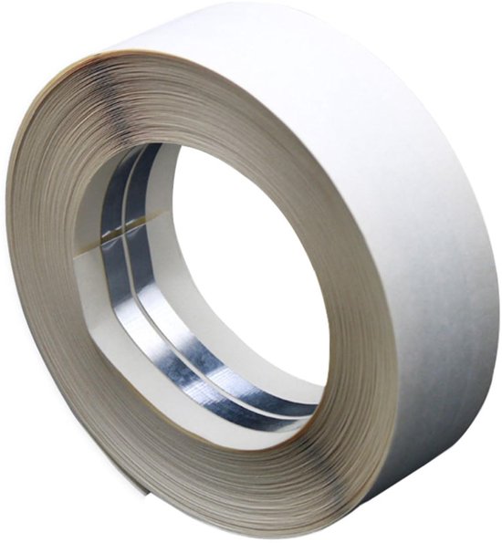 afdektape - 30 m x 5 cm - Voor gipsplaten, gipsplaten - Aluminium - Voor het versterken van gipsplaatvoegen en binnen- en buitenhoeken