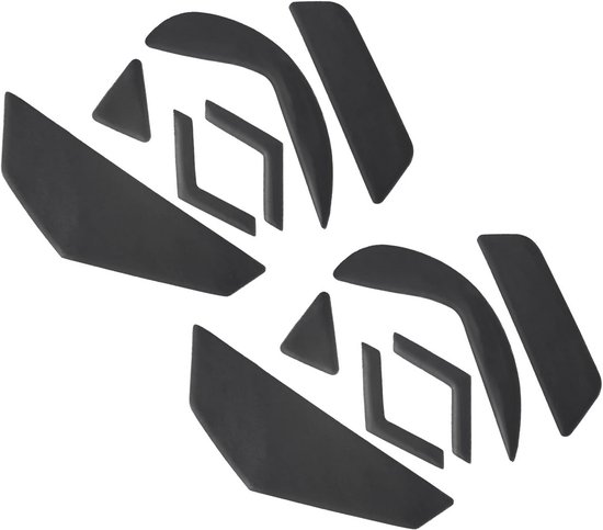 Afgeronde Gebogen Randen Muis Voeten Pads voor Gaming Muis - 6 Stuks - Zwart van Merkloos