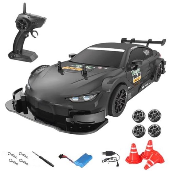 Afstandsbediening Drift Auto 1/16 4WD - Snelheid tot 40 km/u - Verwisselbare Banden - Cadeau voor Kinderen en Volwassenen van Merkloos