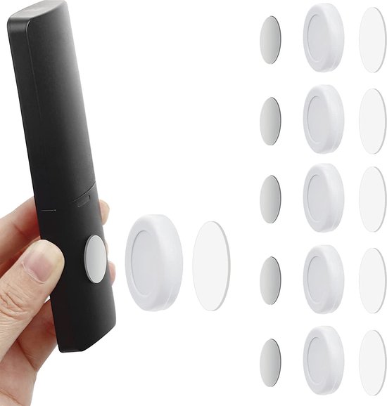 Afstandsbediening Houder Magnestisch - 5 Stuks - Wit - AB Houder- Houder voor Afstandsbediening voor aan de Muur - Remote Controll Holder van AB Houder