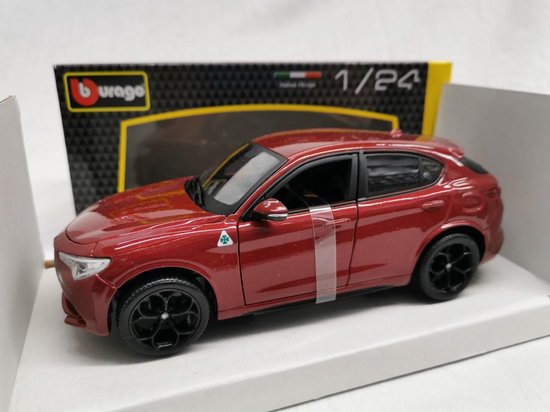 Alfa Romeo Stelvio 2017 Rood Metallic 1-24 Burago van Merkloos