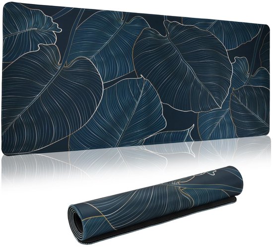 Allecto - - Desk Pad - Gaming Mouse Pad XXL - Super Comfort - Bladkleur - Anti-slip - Ergonomisch - Voor gamers - 900x400mm van Merkloos