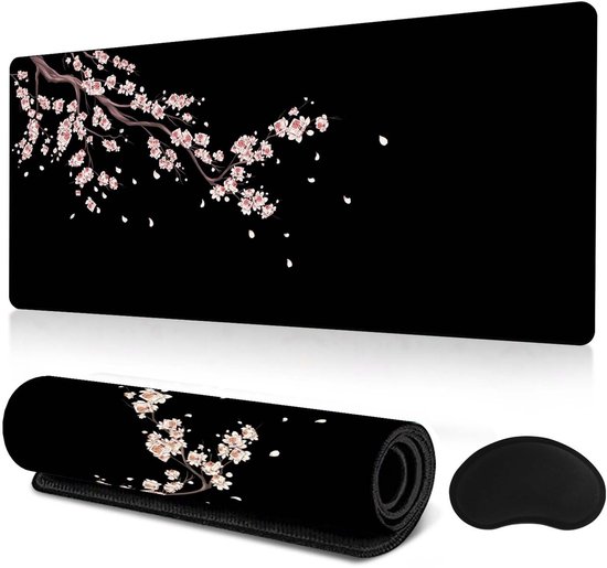 Allecto - Gaming Mouse Pad - XXL Formaat - Ergonomisch met Polsteun - Zwart - Non-Slip Onderkant - Geschikt voor PC en Office - 900 x 400 mm van Merkloos