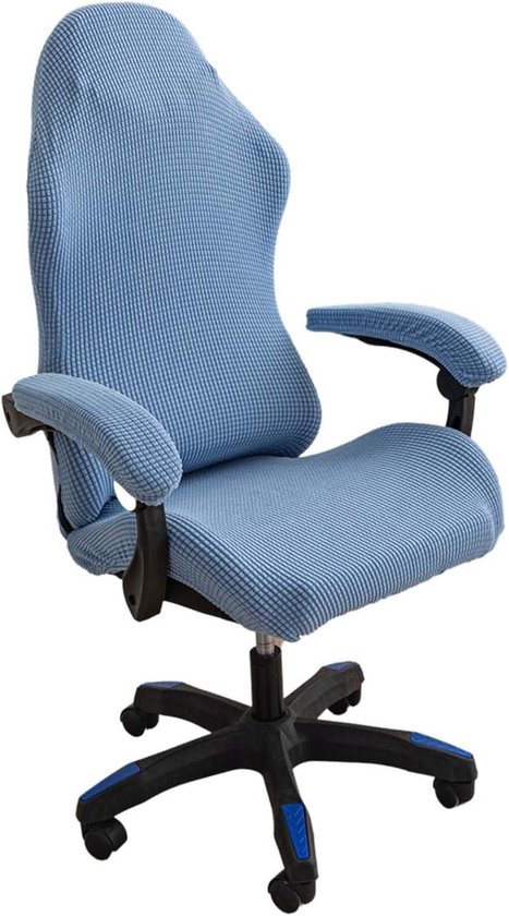 Allecto Plus - 4-delige Hoes voor Gaming Stoel - Blauw - Wasbaar en Antislip - Geschikt voor Gaming Stoel, Computer Stoel en Draaistoel