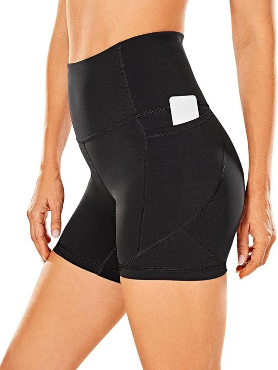 Allecto plus - Dames Bikershort voor de Gym - Hoog Getailleerd - Compressie Shorts met Zijzakken - 5 Inch Lengte van Allecto Plus