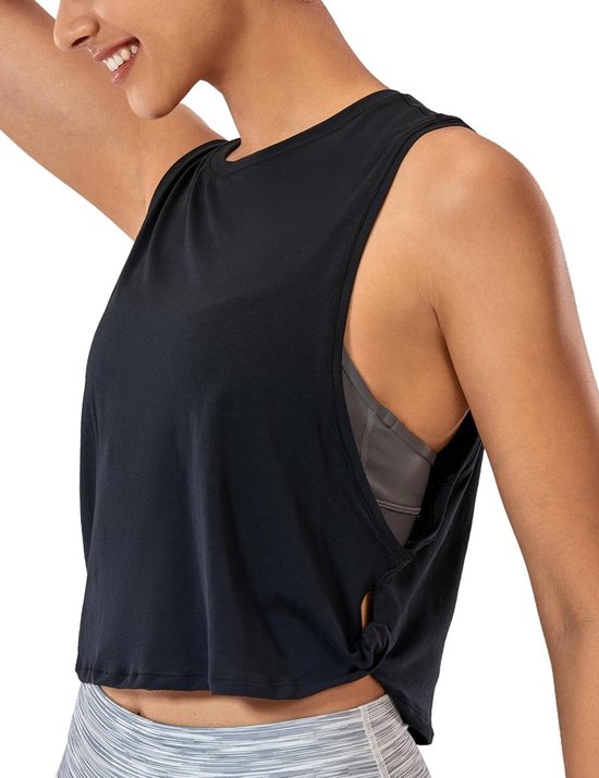 Allecto plus - Dames Pima Katoenen Workout Tank Crop Top voor Yoga en Hardlopen van Allecto Plus