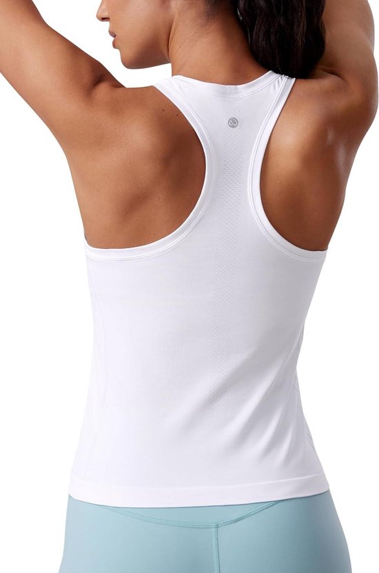 Allecto plus - Dames sporttanktops met racerback en hoge hals, ademend en naadloos, ideale hardloopshirts. van Allecto