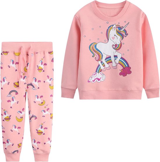 Allecto plus - Kinderen Trainingspak Meisjes Rood - Sportkleding Set met Sweatshirt en Broek - Meisje 2-7 Jaar van Allecto