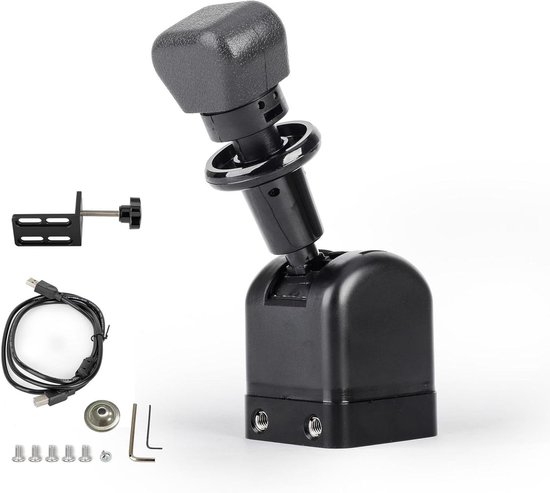Allecto Plus - USB Handrem voor PC Racing Games - Lineaire Remhouder - Bureaumontage van Merkloos