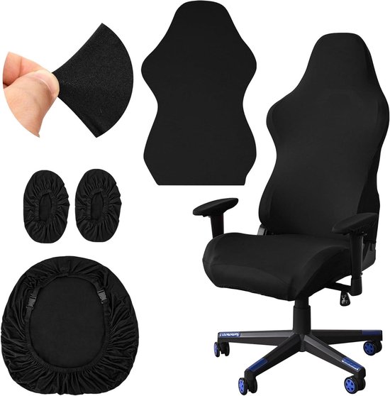 Allecto Premium - Gamingstoelbekleding set met stretch, draaibaar en wasbaar - inclusief armleuningbekleding van Merkloos