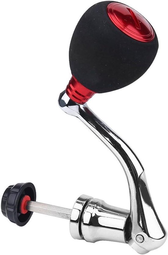Allecto- Vervanging Hengelmolen - Metaal - Power Grip - Rood - Rollen - Handvat - Vissen - Geschikt voor Scooter - 4000 5000 6000 Reel Wingmetaal van Allecto