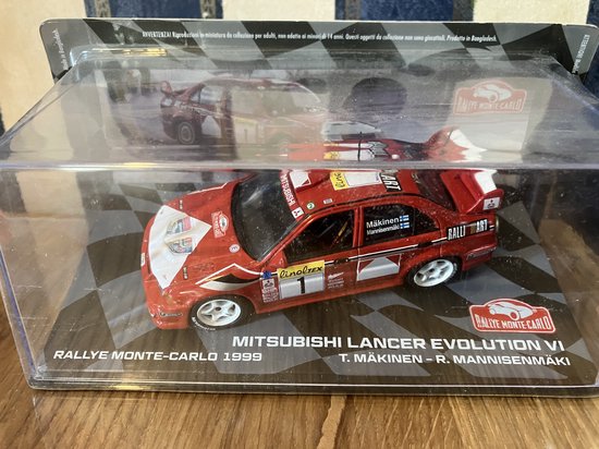 Altaya - Mitsubishi Lancer Evolution VI - T. Mäkinnen - R. Mannisenmäki - Rallye Monte-Carlo 1999 1:43 van Altaya