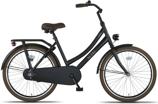 Altec Roma - Meisjesfiets - Kinderfiets - Omafiets - Terugtraprem - 24 inch - Mat Zwart van Altec