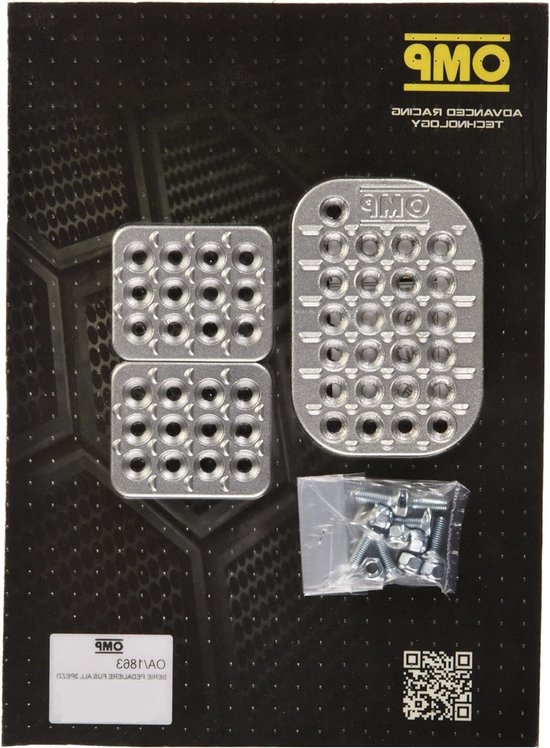 Aluminium Pedaal Blokken - Pedaal Set - Auto Rijden - Gezandstraald Aluminium - 60 x 70 mm - Natuurlijk