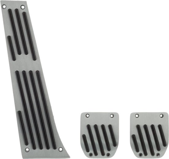 Aluminium Pedaal Covers - Auto Pedaal Set - Sportieve Rijervaring - Eenvoudige Montage - Type E39 - Zilver