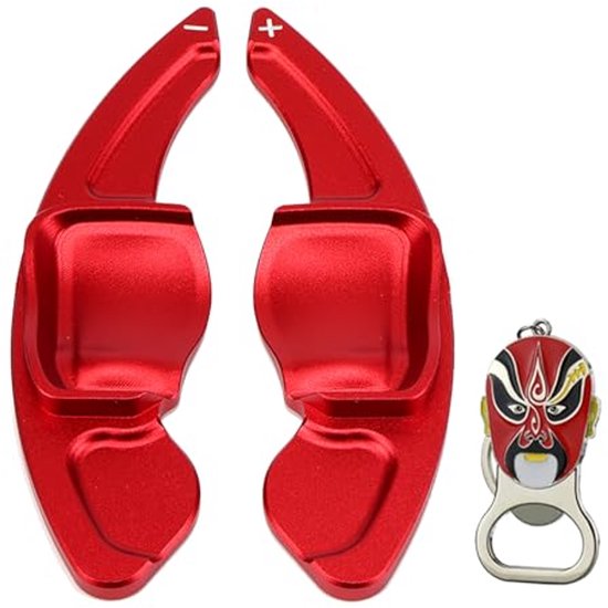 Aluminium Schakelpeddelverlenging (2 Stuks) voor VW en Seat - Rood