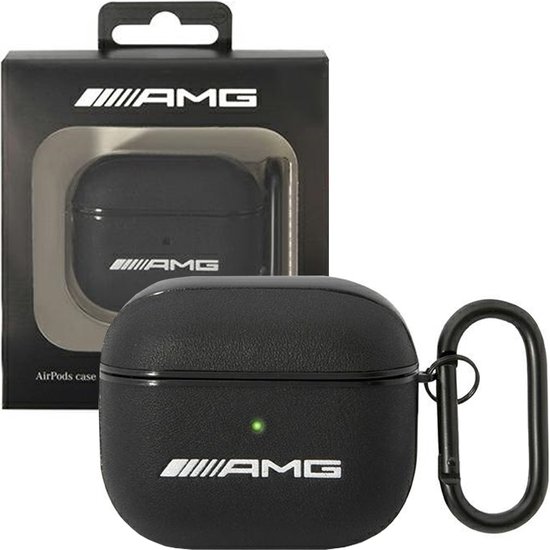 AMG AMA3SLWK AirPods 3 cover zwart/zwart leer van AMG