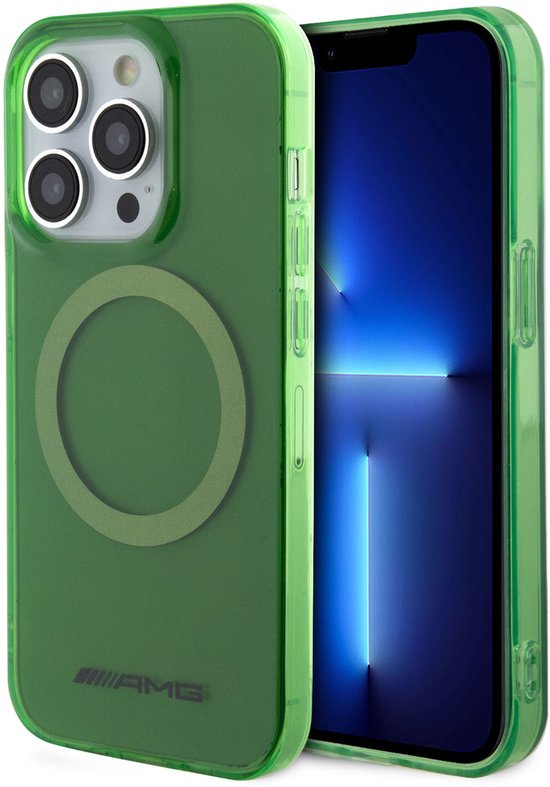 AMG Back Cover - Groen - Magsafe - Geschikt voor Apple iPhone 15 Pro van Merkloos
