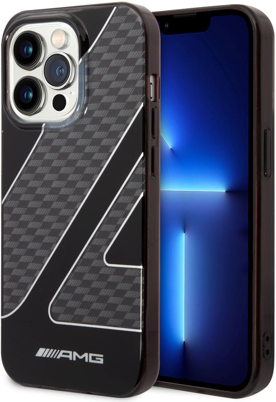 AMG Back cover - iPhone 14 Pro - Zwart - Slank en schokabsorberend ontwerp van Merkloos