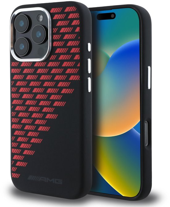 AMG Back cover - iPhone 16 Pro Max - Black - Magsafe - Slank & Schokabsorberend Design van AMG