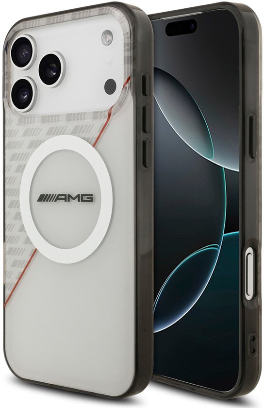 AMG Back Cover - iPhone 17 Pro Max - Wit - Magsafe - Double Layer - Valbescherming van Merkloos
