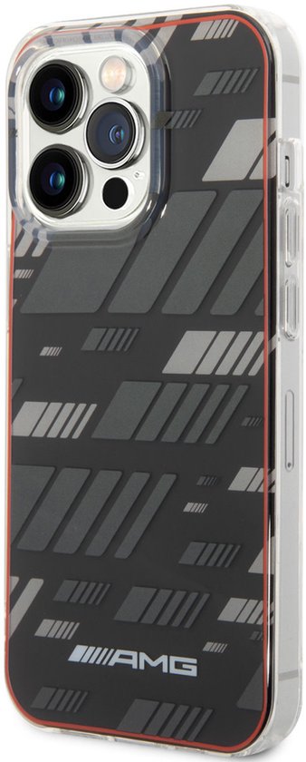 AMG iPhone 14 Pro Back cover case - Double Layer - Expressive Graphic Design - Black van Merkloos