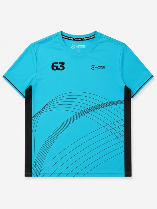 AMG Petronas Mercedes team T-shirt, F1, felblauw, maat L van Merkloos