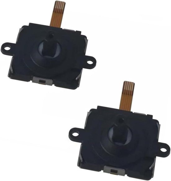 Analoge Joystick Vervanging - Thumbstick Rocker - Gaming Controller Reparatie - Hoogwaardig Materiaal - 2 Stuks - Zwart van Merkloos
