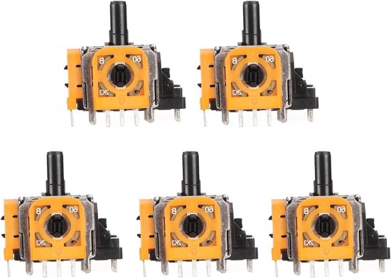 Analoge Joysticks - Stick Vervanging - Controller Reparatie - Originele Pasvorm - 5 Stuks - Zwart van Merkloos