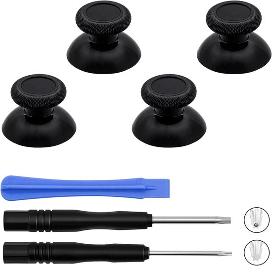 Analoge Thumbsticks - Joystick Vervanging - Controller Reparatie - Verhoogde Duurzaamheid - 4 stuks - Zwart