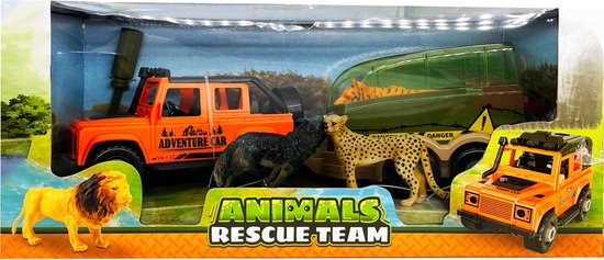 Animal Life 4x4 Safari Auto met Aanhanger en Dieren van Playtive