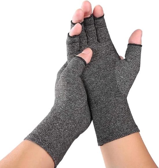 Anti-artritis handschoenen, zorgen voor warmte en compressie om de bloedsomloop te helpen verbeteren, pijn te verminderen en genezing te bevorderen, 1 paar (grijs, S)