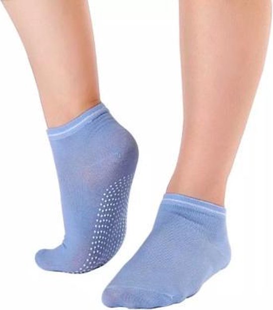 Anti slip yoga sokken blauw - maar ook voor pilates of piloxing! van Tunturi