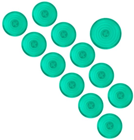 Antislip knopafdekking - Arcade knoppen - Gaming personalisatie - Mat oppervlak ontwerp - 12 stuks - Groen