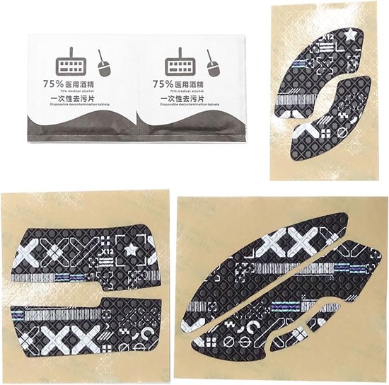 Antislip Muis Sticker - Grip Tape Pads - Gaming Snelheid - Zweetabsorberend Ontwerp - Dunne Laag - Zwart