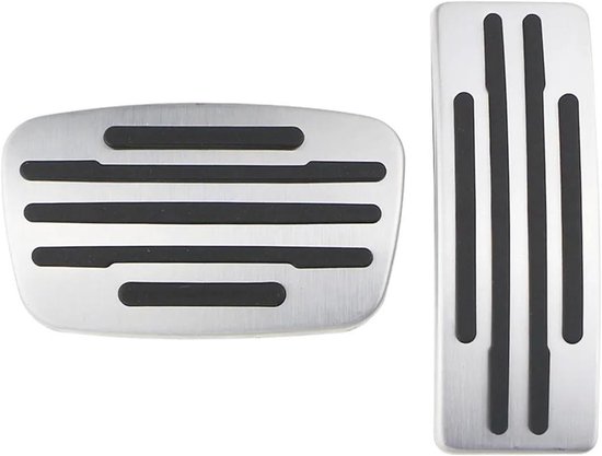 Antislip Pedaal - Auto Pedaal - Verbeterde Rijcontrole - Roestvrij Staal - 2 stuks - Zilver