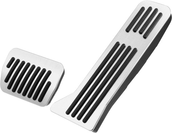Antislip Pedaalhoezen - Auto Pedaal Covers - Veilig Rijden - Niet-Markering Montage - 1 cm - Zilver