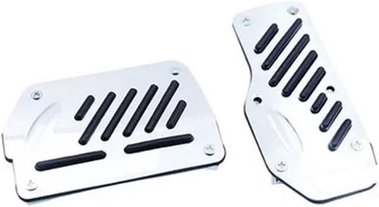 Antislip Pedaalhoezen - Auto Pedaal Covers - Veilige Rit - Verbeterde Grip - 3 Stuks - Zilver