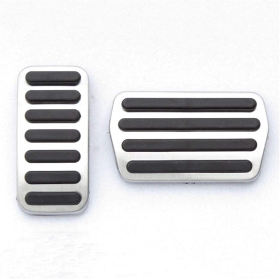 Antislip Pedaalhoezen - Auto Pedaal Covers - Veiliger Rijden - Aluminiumlegering - Universeel - Zilver