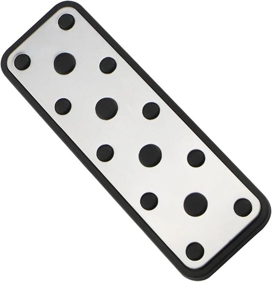 Antislip Pedaalhoezen - Auto Pedaal Covers - Verbeterde Rijcontrole - Roestvrij Staal - Set van 3 of 4 - Zilver Zwart