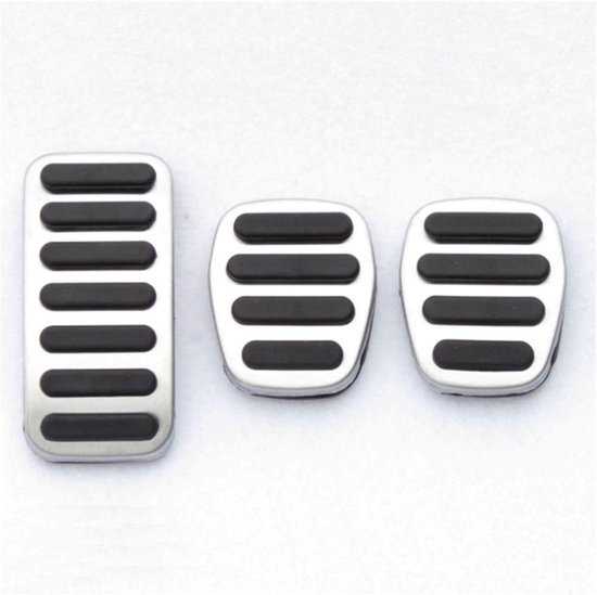 Antislip Pedaalhoezen - Auto Voetpedalen - Verbeterde Grip - Aluminiumlegering - Universeel - Zilver