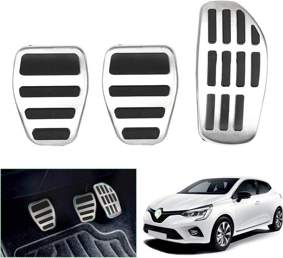 Antislip Pedaalkappen voor Handgeschakelde Auto's - Aluminium en Rubber van Merkloos