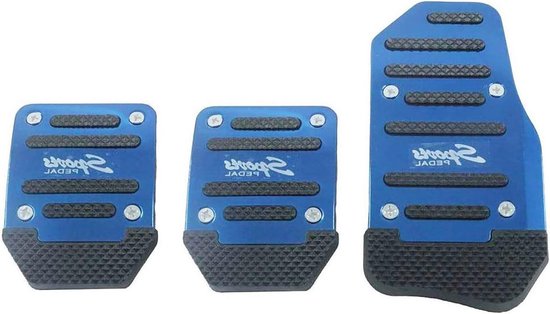 Antislip Pedaalset - Auto Pedaal Covers - Verbeterde Grip Rijden - Aluminiumlegering Materiaal - Universeel Ontwerp - Blauw van Merkloos