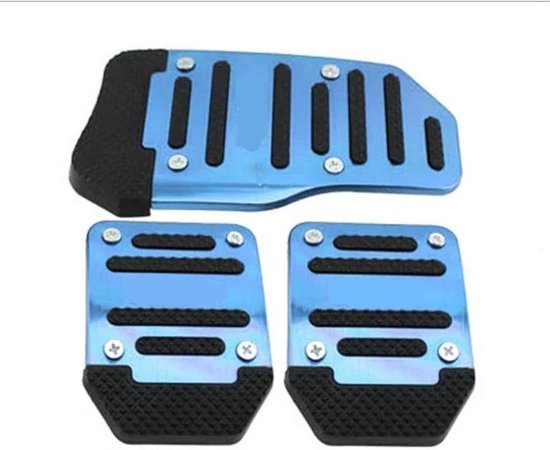 Antislip Pedalenset - Auto Pedalen Set - Verbeteren Rijveiligheid - Universele Pasvorm - 3 Delig - Blauw