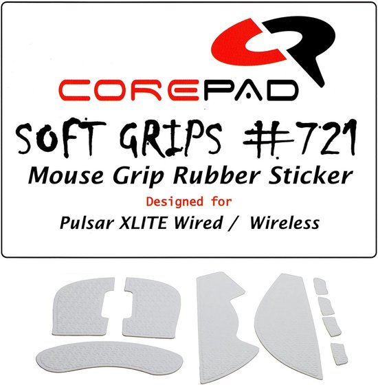 Antislip Stickers voor PC Gaming Muis - Zelfklevend en Voorgesneden (Wit)